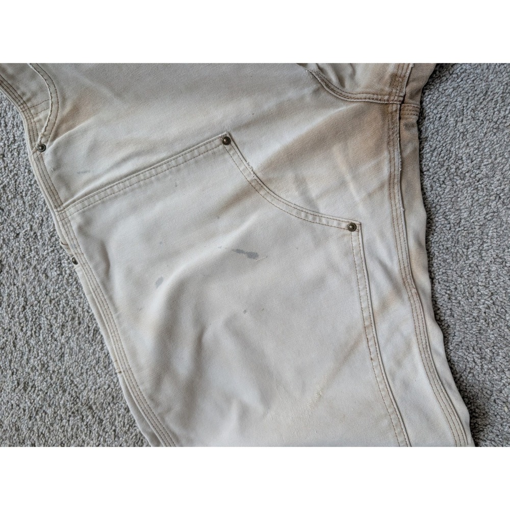 Vintage Carhartt B136 BRN DoubleKnee Pants Mens 36x30 Distressed & Faded MiUSA - Picture 10 of 10